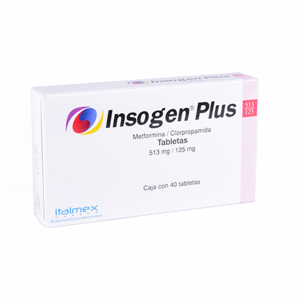INSOGEN-PLUS 125/513 mg 40 Tableta(s)