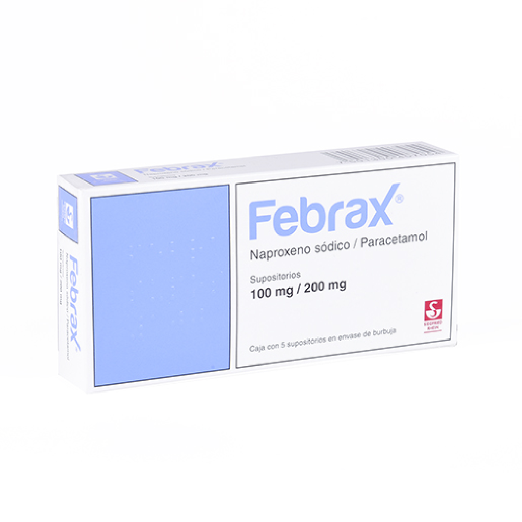FEBRAX 100/200 mg 5 Supositorios
