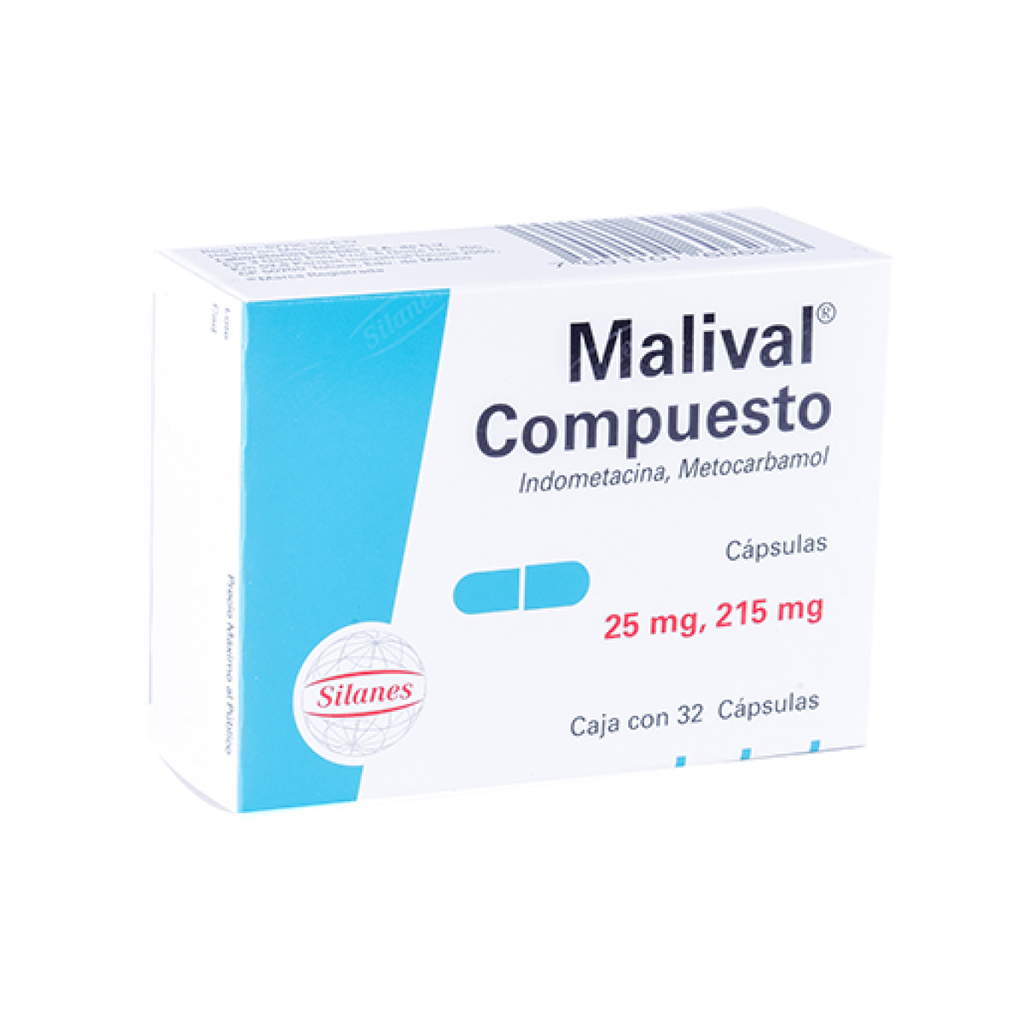 MALIVAL COMP 25 mg/215 mg 32 Cápsula(s)