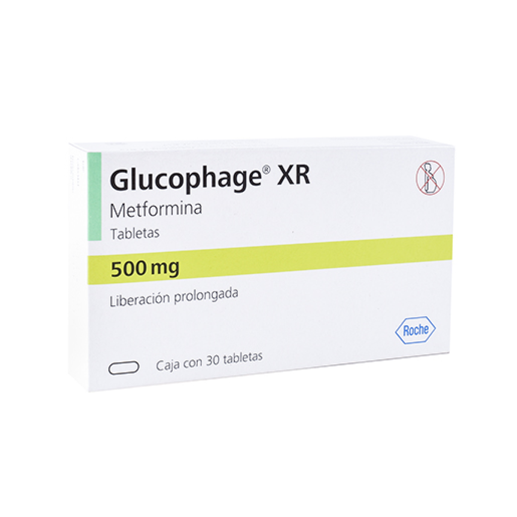 GLUCOPHAGE XR LIBERACION PROLONGADA 500 mg 30 Tableta(s)