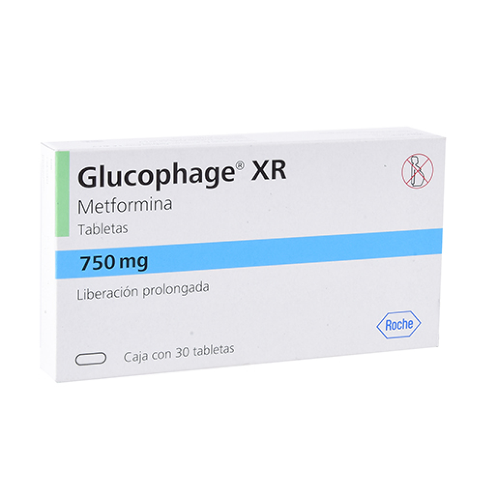 GLUCOPHAGE XR LIBERACION PROLONGADA 750 mg 30 Tableta(s)