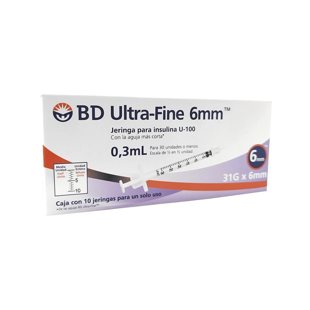 JGA DESCH P/INSULINA ULTRA FINA 0.3 ml 31 g X 6 mm 10 Jeringa