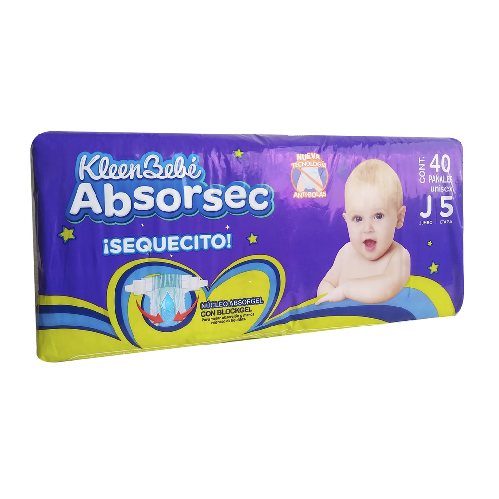 KLEEN BEBE ABSORSEC ULTRA JBO JUMBO 40 Pañales