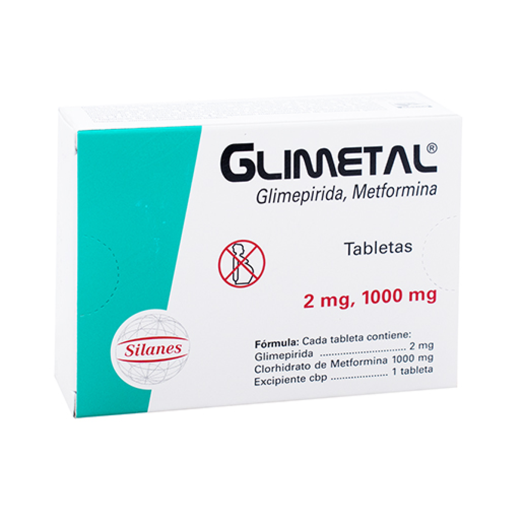 GLIMETAL 2/1000 mg 30 Tableta(s)