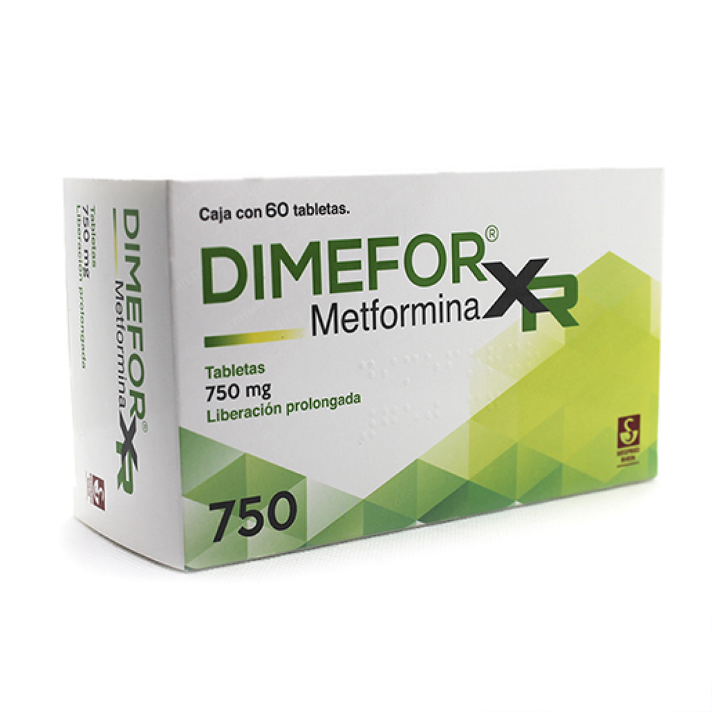 DIMEFOR XR LIBERACION PROLONGADA 750 mg 60 Tableta(s)