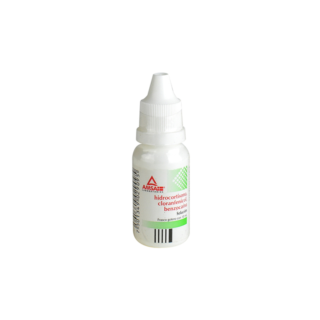 HIDROCORTISONA - CLORANFENICOL - BENZOCAINA 10/25/20 mg 10 Mililitro