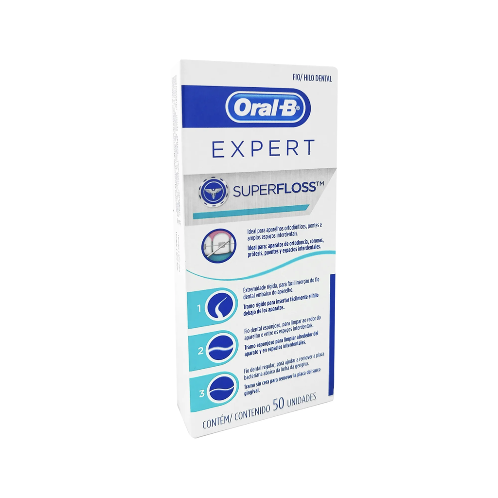 HILO DENTAL ORAL B EXPERT SUPER FLOSS - 50 Pieza