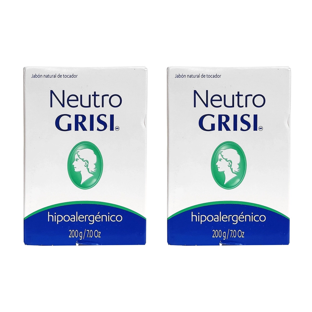 JABON GRISI NEUTRO DOS PZS DE 200 GR C/U - 2 Piezas