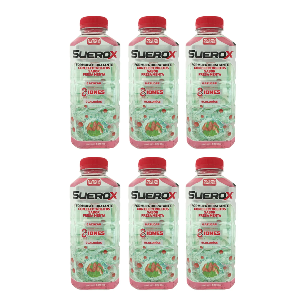 SUEROX FRESA MENTA SEIS PZS CON 630 ML C/U - 6 Piezas