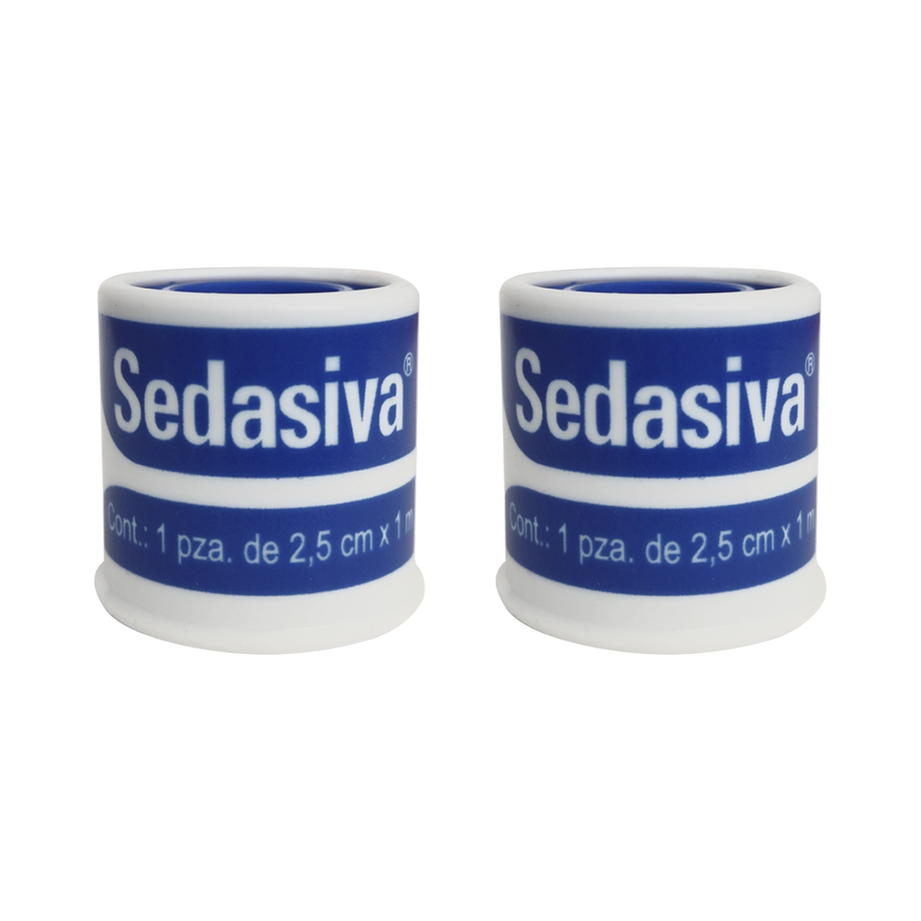 TELA ADHESIVA SEDASIVA DOS PZS DE 2.5CM X 1M C/U 2.5cm X 1m 2 Piezas