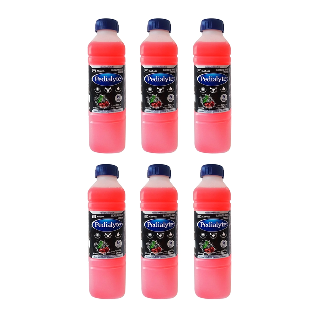 PEDIALYTE CEREZA SEIS PZS CON 500 ML C/U - 6 Piezas
