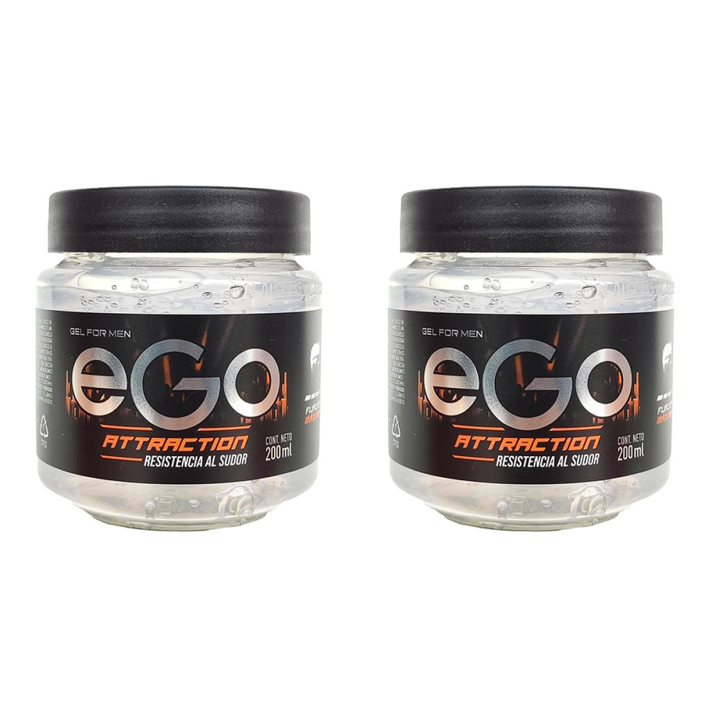 GEL EGO FOR MEN ATTRACTION DOS PZS CON 200 ML C/U - 2 Piezas