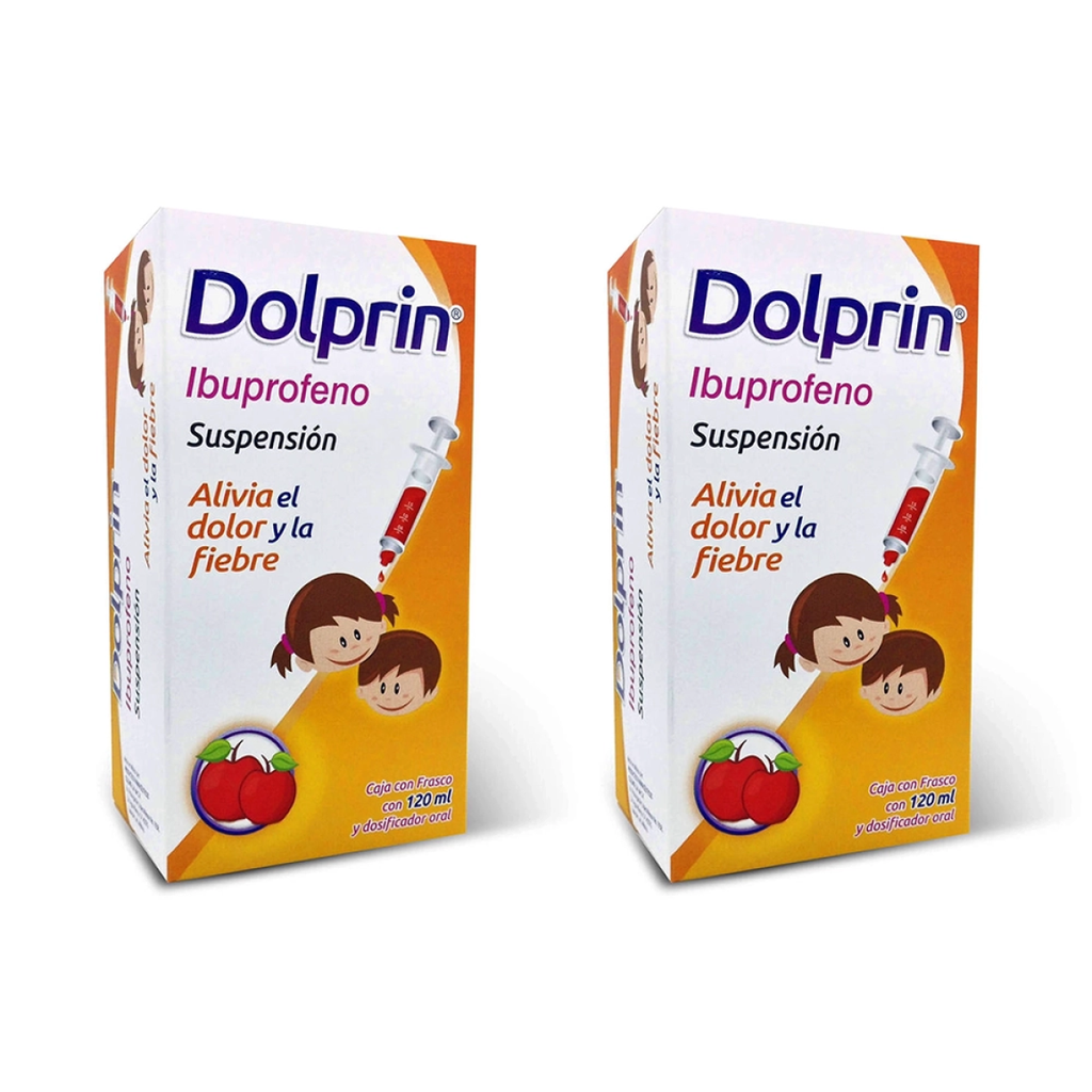 DOLPRIN 100 MG DOS CAJAS CON 120 ML C/U 100 mg 240 Mililitros