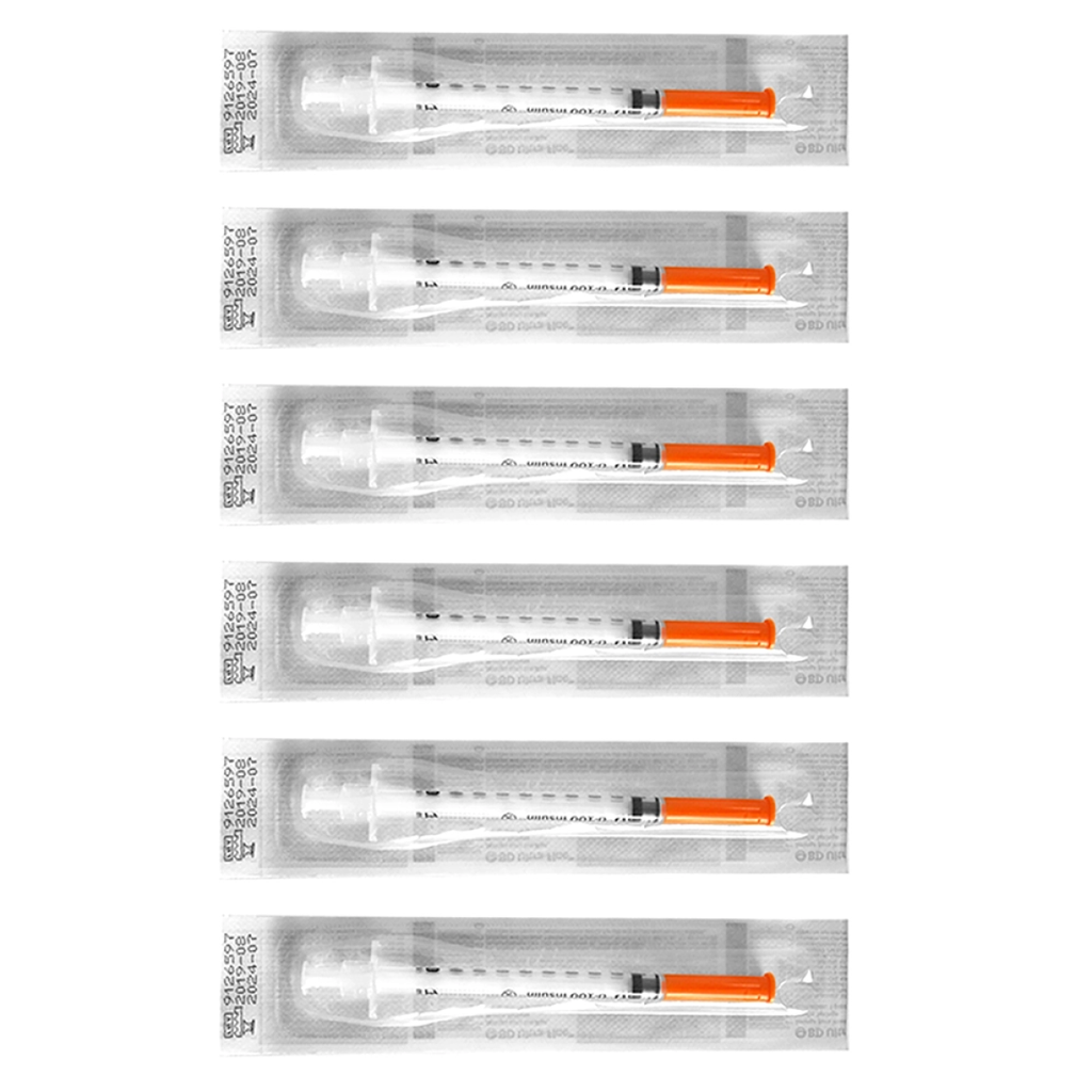 JERINGA P/INSULINA ULTRAFINA 6 PZS DE 30g X 13mm C/U 1mI 30 g X 13 mm 6 Piezas