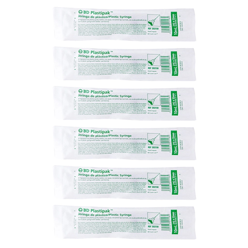 JERINGA BD SEIS PZS DE 21g X 32mm 10 ml 21 g X 32 mm 6 Piezas
