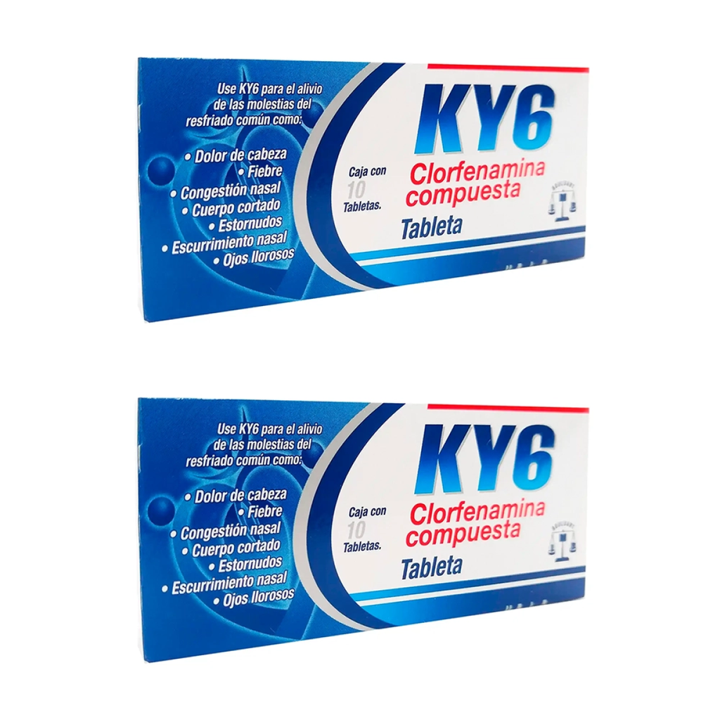 KY6 COMP 500/25/5/4 MG DOS CAJAS CON 10 TABS C/U 500/25/5/4 mg 20 Tableta(s)