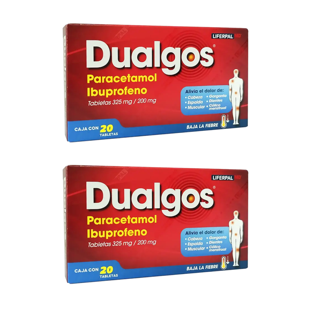 DUALGOS 200/300 mg C/20TAB PACK 2 CAJAS