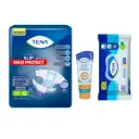 Pañales para adultos Tena Slip Maxi Protect talla G paquete de 10 unidades + Toallas Húmedas Tena Proskin Extra Grande 40 Piezas + Crema De Zinc Tena