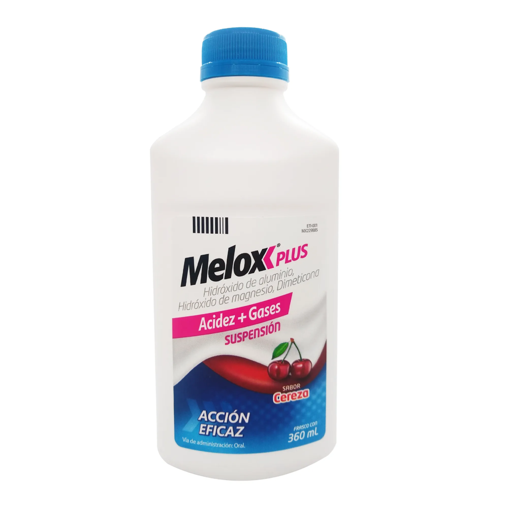 MELOX PLUS CEREZA 3.7 g/4.0 g/0.5 g 360 Mililitro