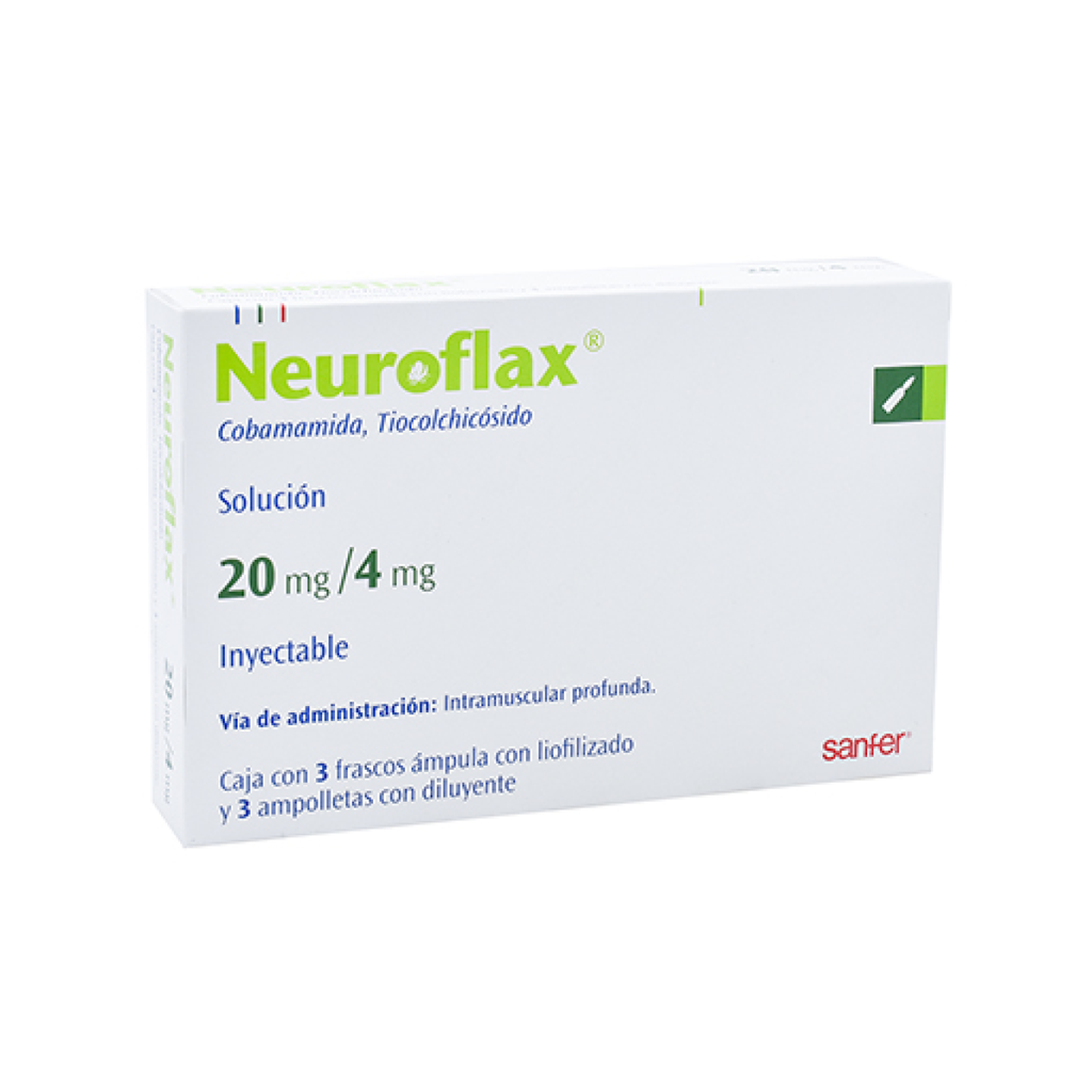 NEUROFLAX 20/4 mg 3 Frasco Ámpula