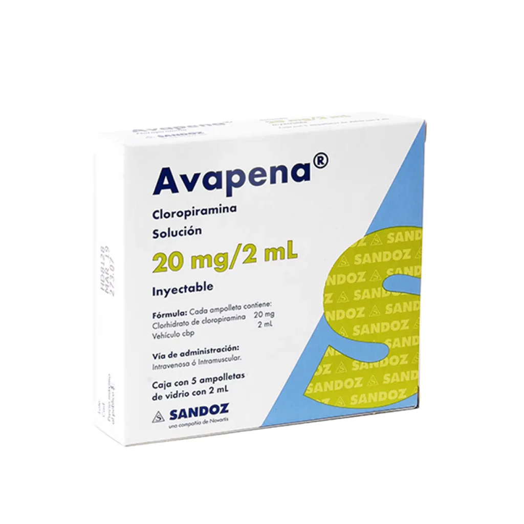 AVAPENA 20 mg 5 Ampolleta