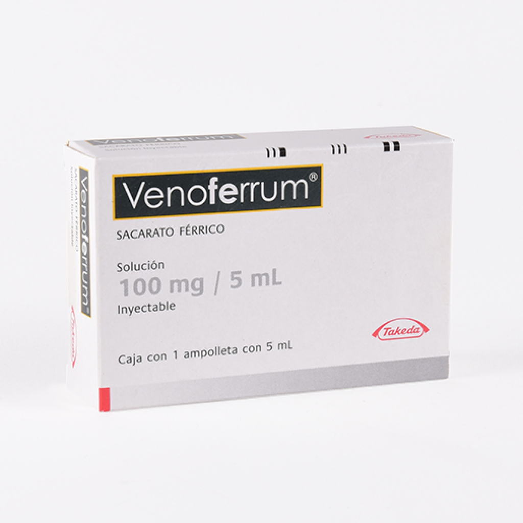 VENOFERRUM 100 mg 1 Ampolleta
