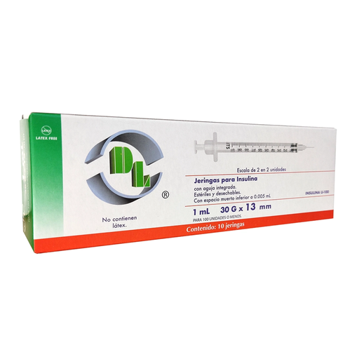 JGA DESCH P/INSULINA DL 1mI 30 g X 13 mm 10 Jeringa