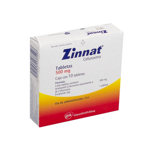 ZINNAT 500 mg 10 Tableta(s)