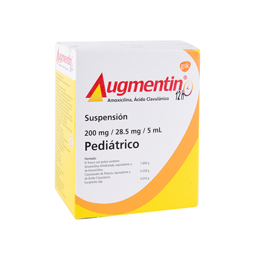 AUGMENTIN 12H PED 200/28.5 mg/5 ml 40 Mililitro