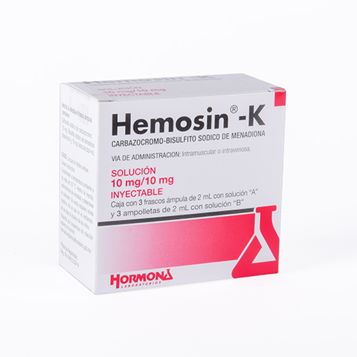 HEMOSIN-K 10/10 mg/2 ml 3 Frasco Ámpula