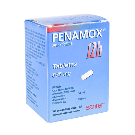 PENAMOX 12H 875 mg 8 Tableta(s)