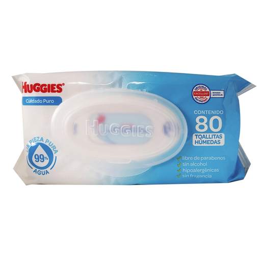 TOALLITAS HUGGIES HUM SIN AROMA - 80 Toallitas Húmedas
