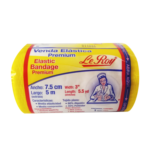 VENDA ELASTICA LE ROY 7.5cm X 5m 1 Venda