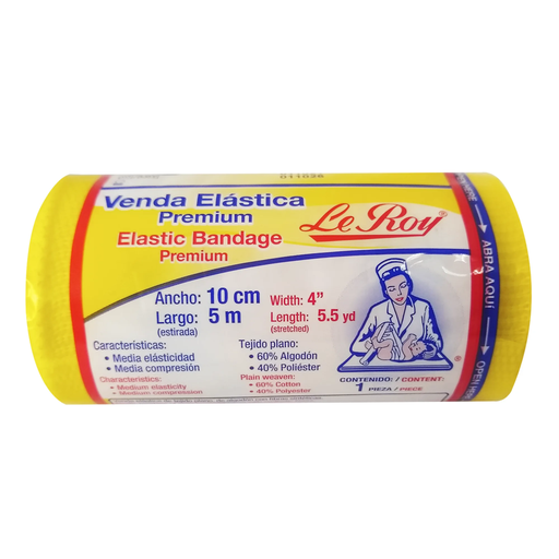 VENDA ELASTICA LE ROY 10cm X 5m 1 Venda