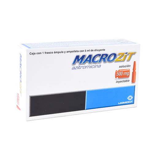 MACROZIT 500 mg/5 ml 1 Frasco Ámpula