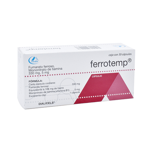 FERROTEMP 330/5 mg 30 Cápsula(s)