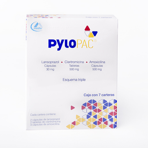 PYLOPAC KIT 30/500/500 mg 7 Carteras