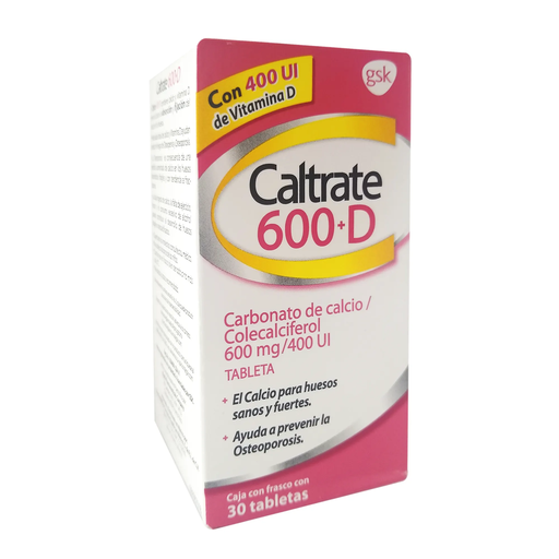 CALTRATE 600+D 600 mg/400 UI 30 Tableta(s)