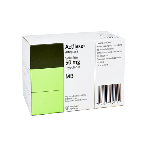 ACTILYSE 50 mg 2 Frasco Ámpula