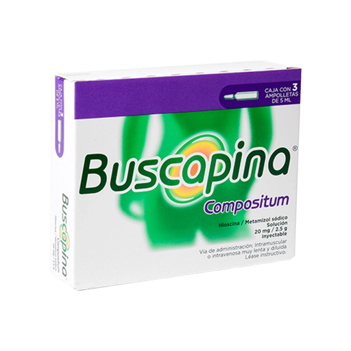 BUSCAPINA COMPOSITUM 20 mg/2.5 g/5 ml 3 Ampolleta