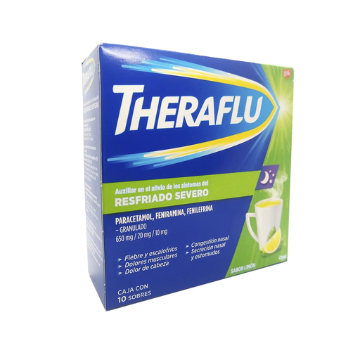 THERAFLU EXVER 650/20/10 mg 10 Sobre(s)