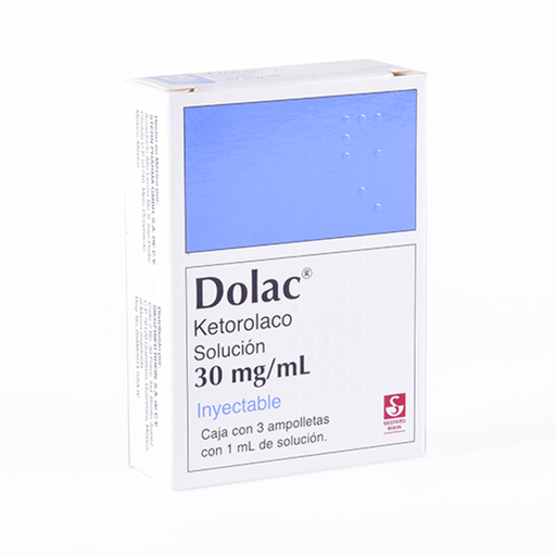 DOLAC 30 mg 3 Ampolleta