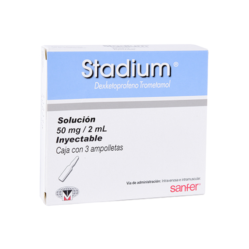 STADIUM 50 mg 3 Ampolleta