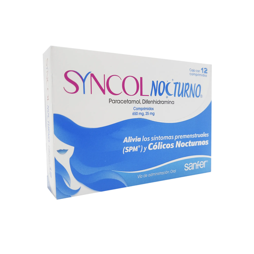 SYNCOL NOCTURNO 650/25 mg 12 Comprimido(s)