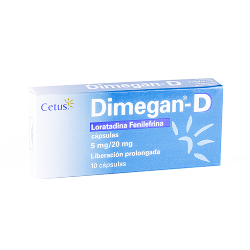 DIMEGAN-D 5/20 mg 10 Cápsula(s)