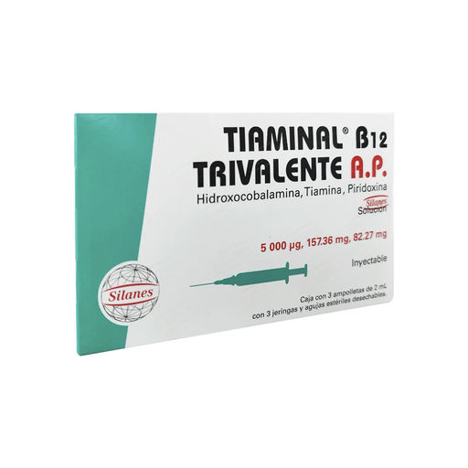 TIAMINAL B12 TRIVALENTE AP 5000 mcg/200 mg/100 mg 3 Jeringa