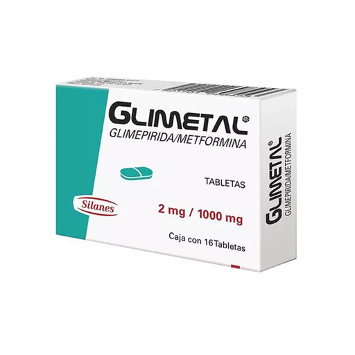 GLIMETAL 2/1000 mg 16 Tableta(s)