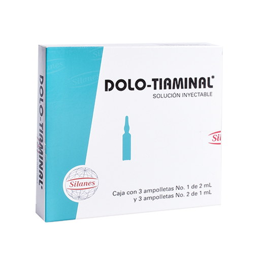 DOLO-TIAMINAL 200 mg/100 mg/5000 mcg/500 mg 6 Ampolleta