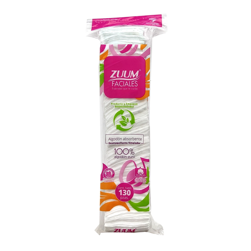 ALGODON ZUUM FACIAL - 130 Pieza
