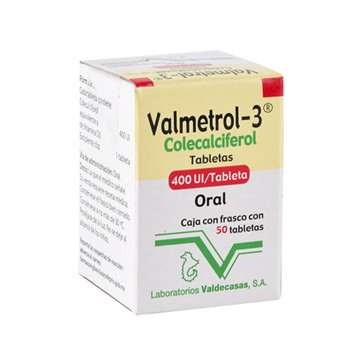 VALMETROL-3 400 UI 50 Tableta(s)
